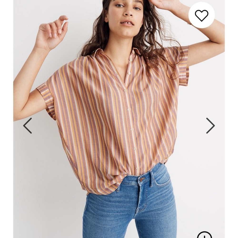 Madewell Central Drapey Rainbow Stripe